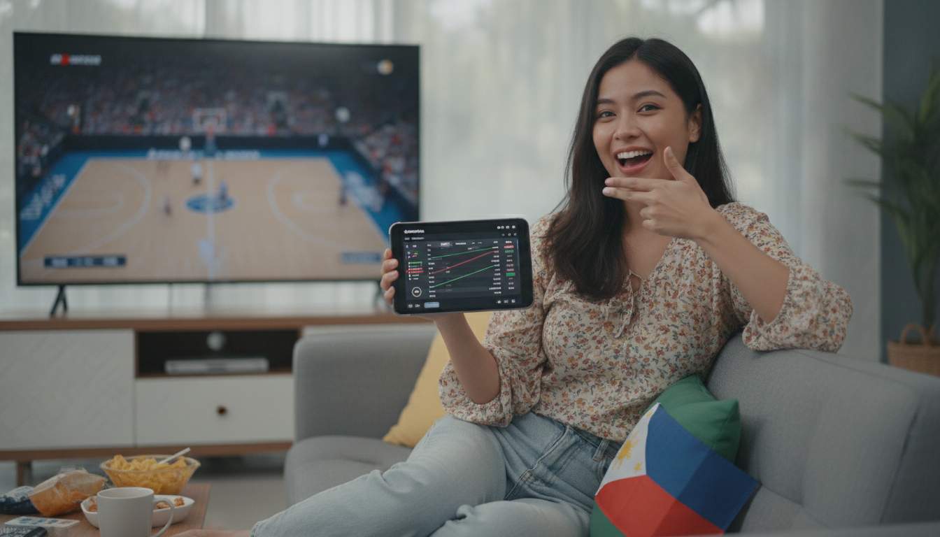 Woman enjoying sports betting