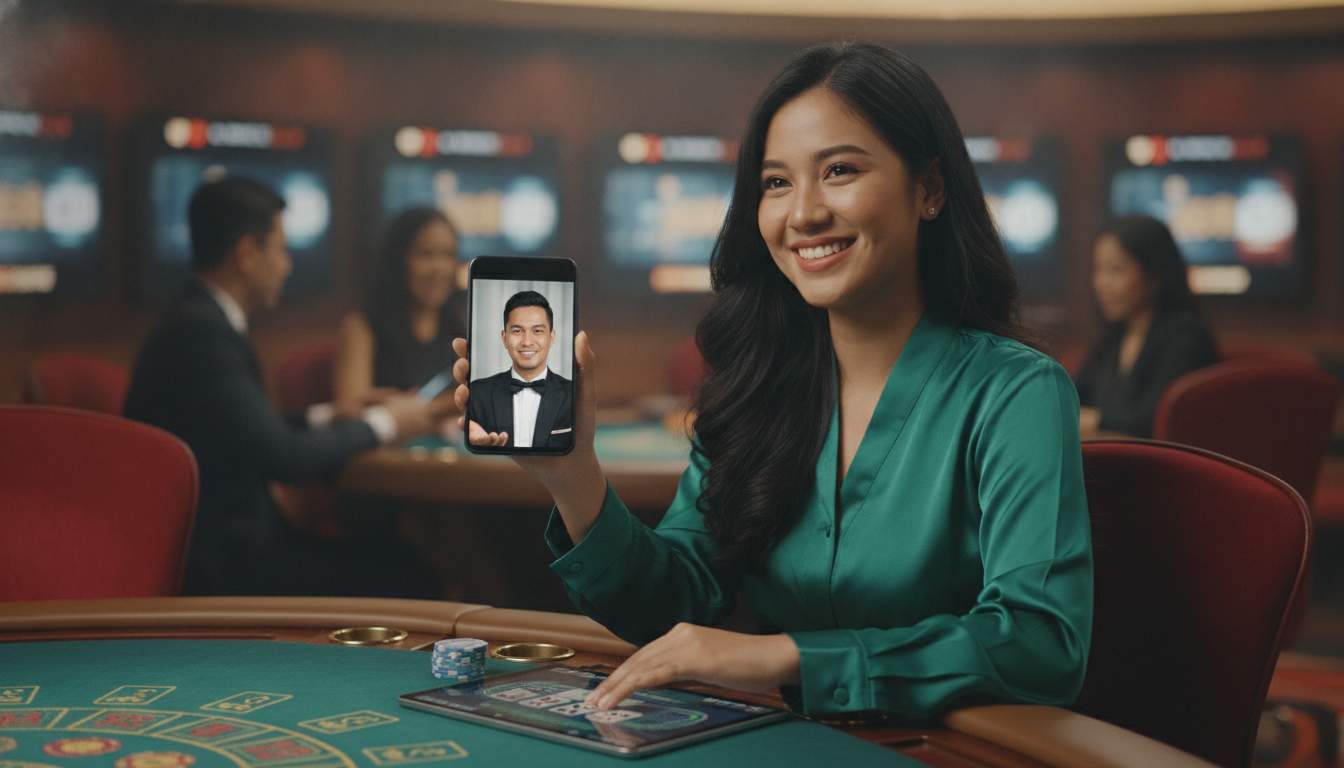 Live casino action with dealers